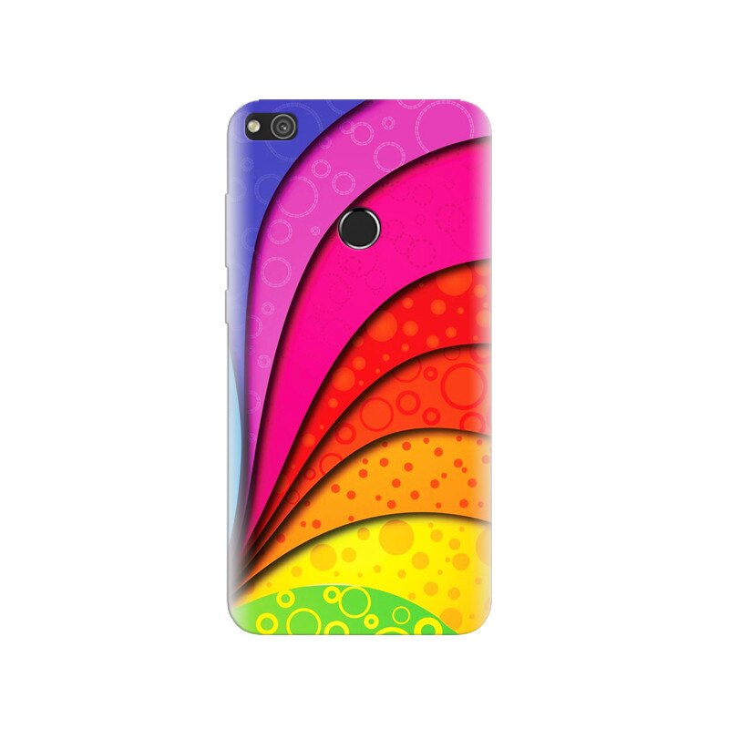 Husa Huawei P8 Lite 2017 Colorful Swirl Rainbow Dots
