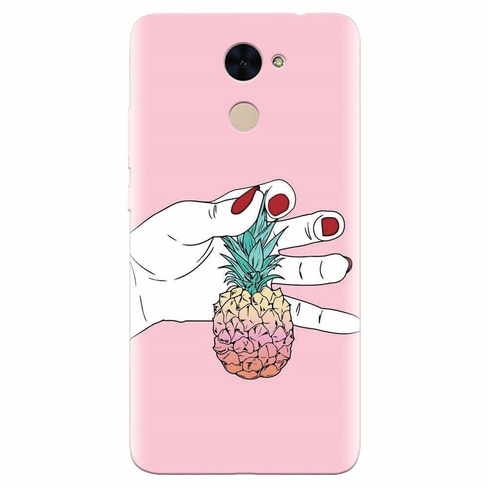 Husa silicon pentru Huawei Nova Lite Plus, Rainbow Pinepple
