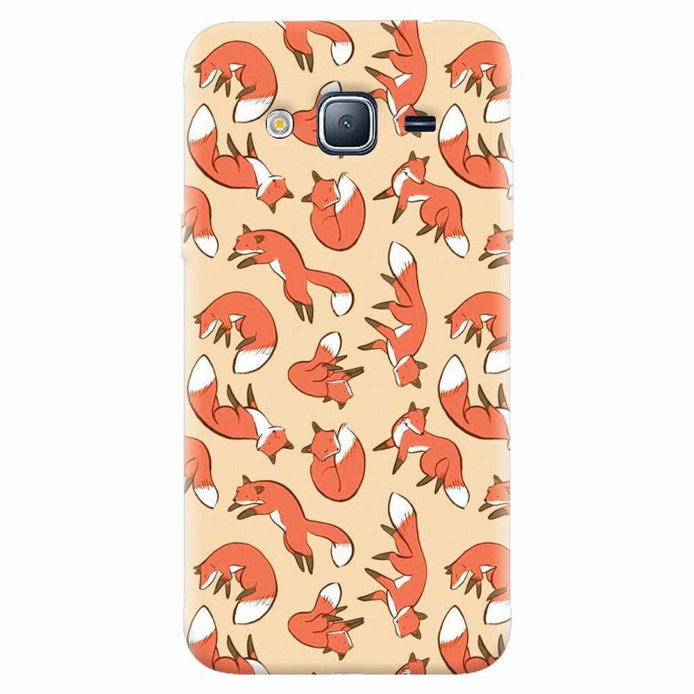 Husa silicon pentru Samsung Galaxy J7 2015, Red Foxes