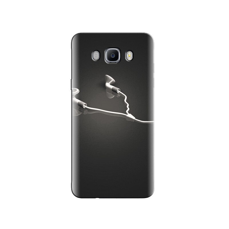 Husa Samsung J5 2016 White Headphones With Black Background Photos