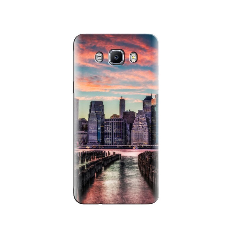 Husa Samsung J5 2016 Sunset Light Over City Shades Of Purple