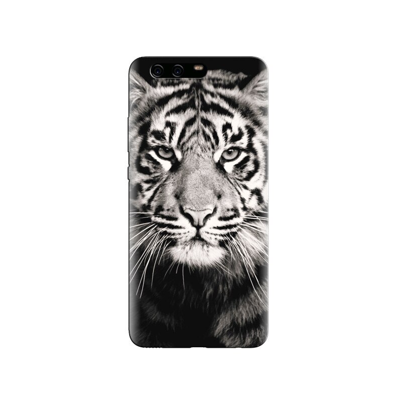 Husa Huawei P10 PLUS Tiger Black And White Background