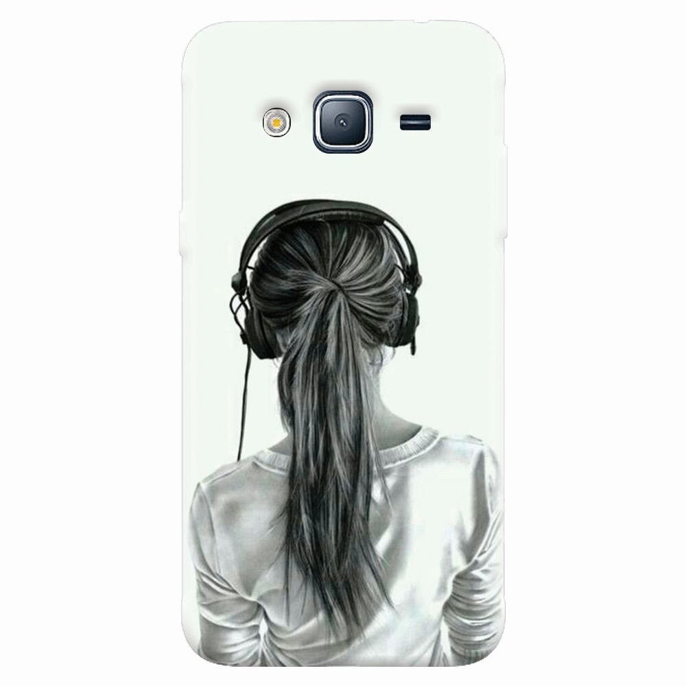 Husa silicon pentru Samsung Galaxy J7 2015, Girl With Headphone