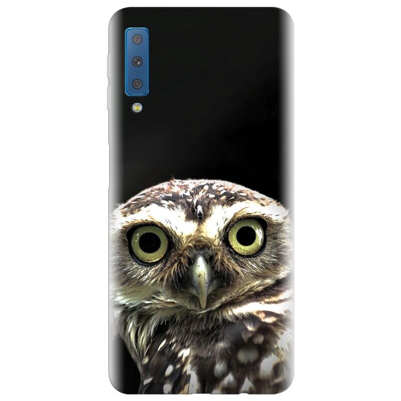 Husa silicon pentru Samsung Galaxy A7 2018, Owl In The Dark