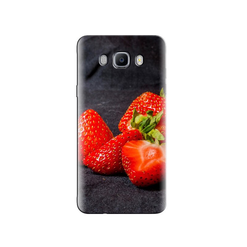Husa Samsung J5 2016 Strawberry With Black Background