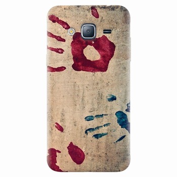 Husa silicon pentru Samsung Galaxy J7 2015, Handprints Husa silicon pentru Samsung Galaxy J7 2015, Handprints