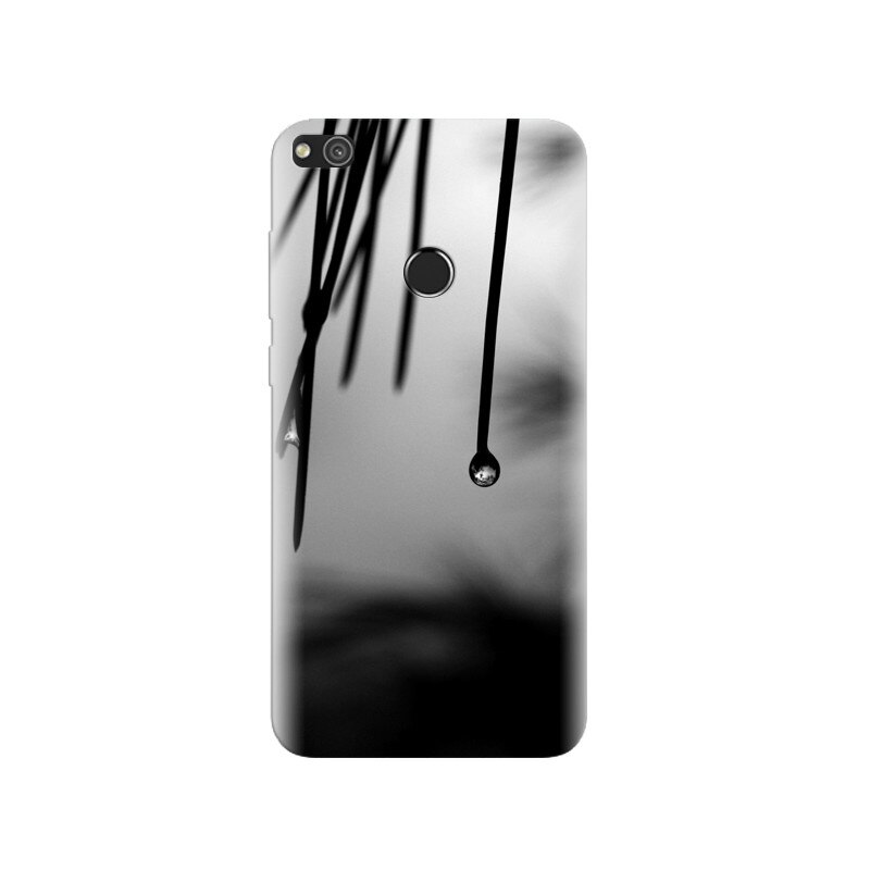 Husa Huawei P8 Lite 2017 Black White Dew Drops