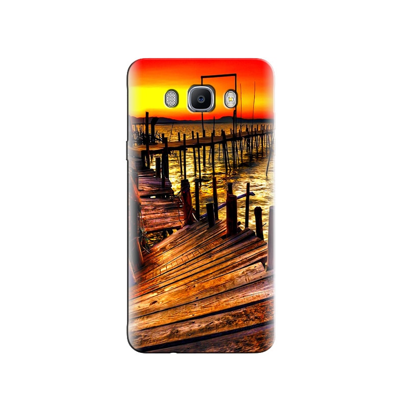 Husa Samsung J5 2016 Sunset Wooden Bridge Over Sea
