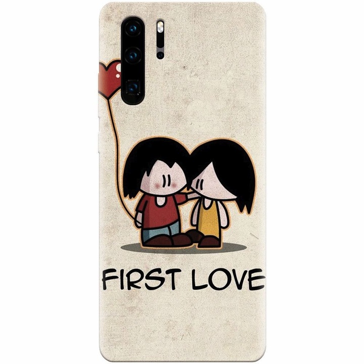 Силиконов калъф, съвместим с Huawei P30 Pro, First Love Great Lock Screen