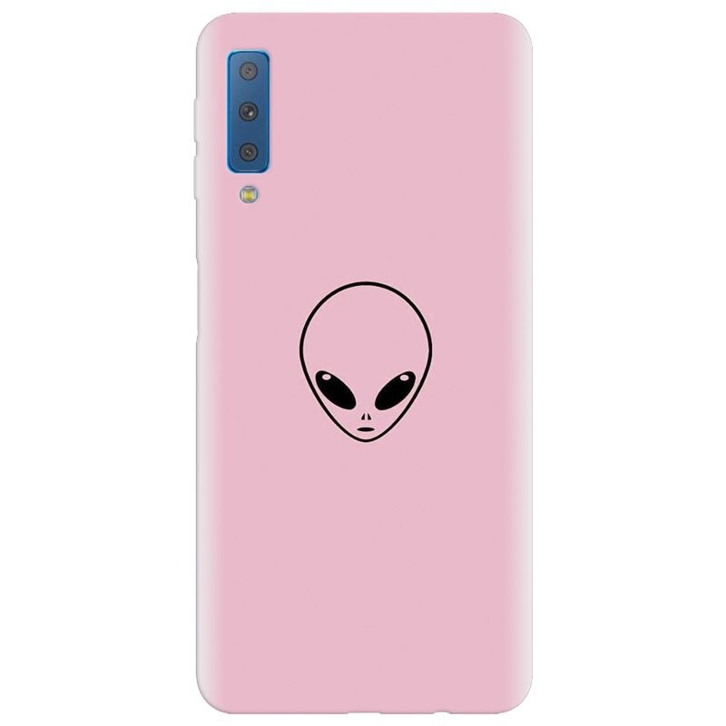 Husa silicon pentru Samsung Galaxy A7 2018, Pink Alien