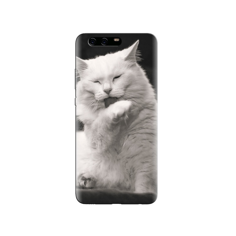 Husa Huawei P10 PLUS White And Beautiful Animal Cat Good