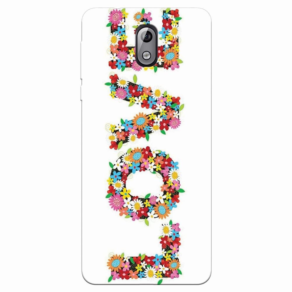 Husa silicon pentru Nokia 3.1, Love Made By Flowers