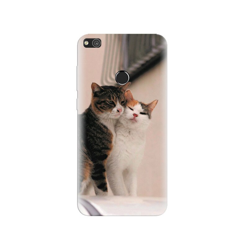 Husa Huawei P8 Lite 2017 Cute Couple Cats Animal
