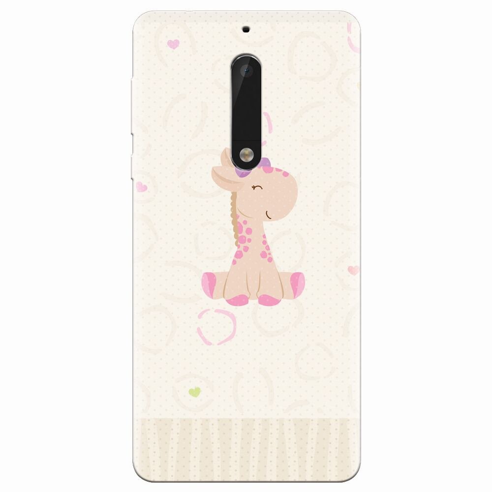 Husa silicon pentru Nokia 5, Giraffe Cute