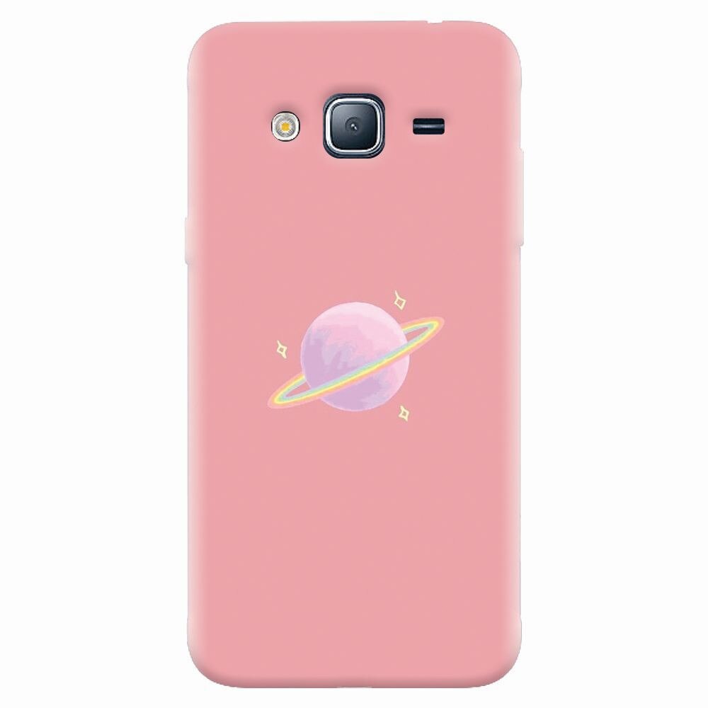 Husa silicon pentru Samsung Galaxy J5 2015, Saturn On Pink