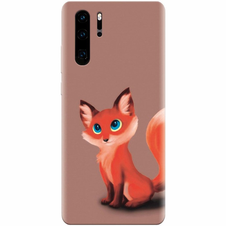 Силиконов калъф, съвместим с Huawei P30 Pro, Fox Cartoon Animal и