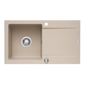 Chiuveta bucatarie Pyramis LOTUS, 760x440mm, adancime 170mm, reversibila, Pyragranite bej Chiuveta bucatarie Pyramis LOTUS, 760x440mm, adancime 170mm, reversibila, Pyragranite bej