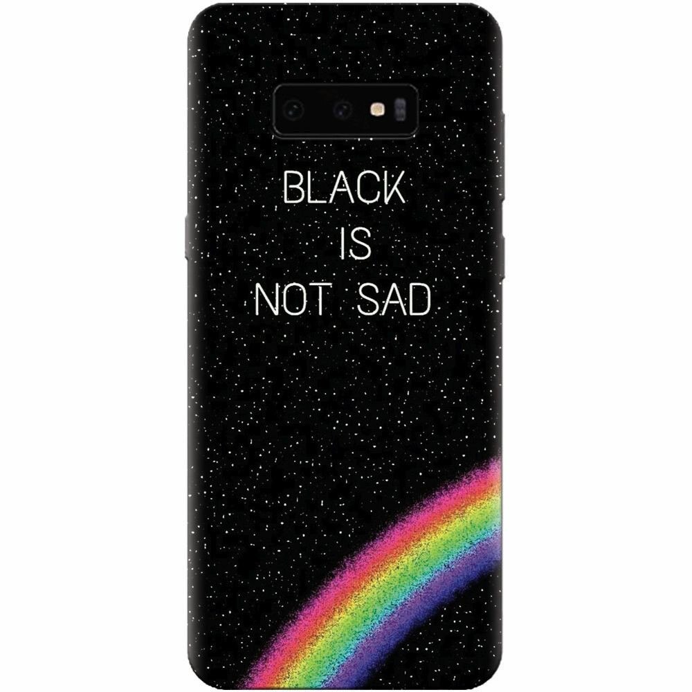 Husa silicon pentru Samsung Galaxy S10 Lite, Black Is Not Sad