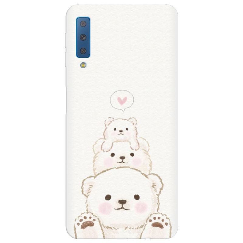 Husa silicon pentru Samsung Galaxy A7 2018, Family Bear