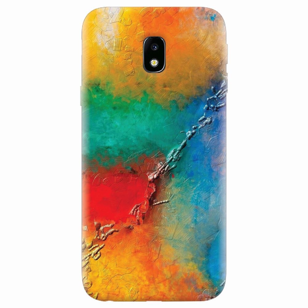 Husa silicon pentru Samsung Galaxy J7 2017, Colorful Wall Paint Texture