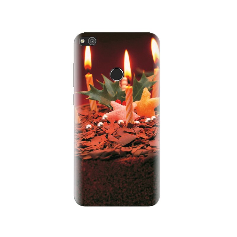 Husa Huawei P8 Lite 2017 Chocolate Cake With Stars And Lighting Candles Hd Photos