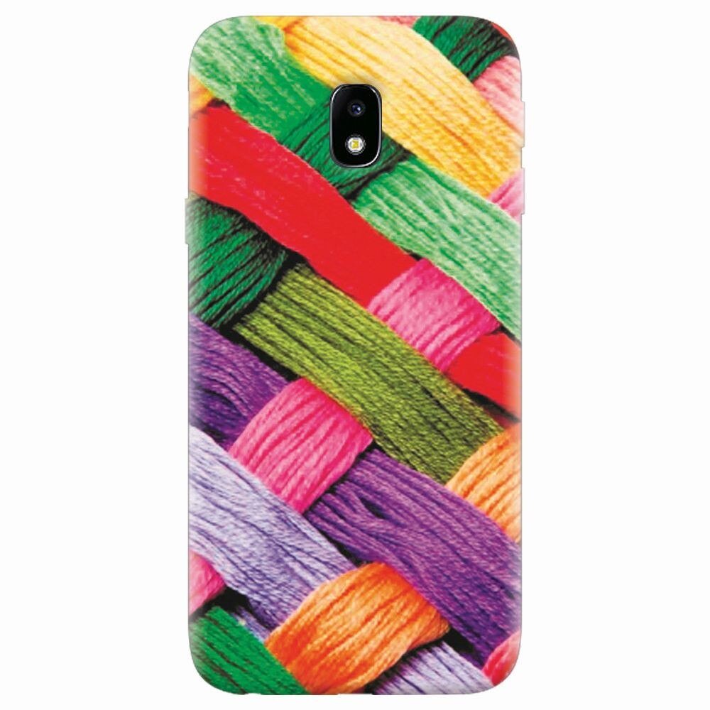 Husa silicon pentru Samsung Galaxy J7 2017, Colorful Woolen Art