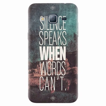 Husa silicon pentru Samsung Galaxy J5 2015, Silence Speaks When Word Cannot Husa silicon pentru Samsung Galaxy J5 2015, Silence Speaks When Word Cannot