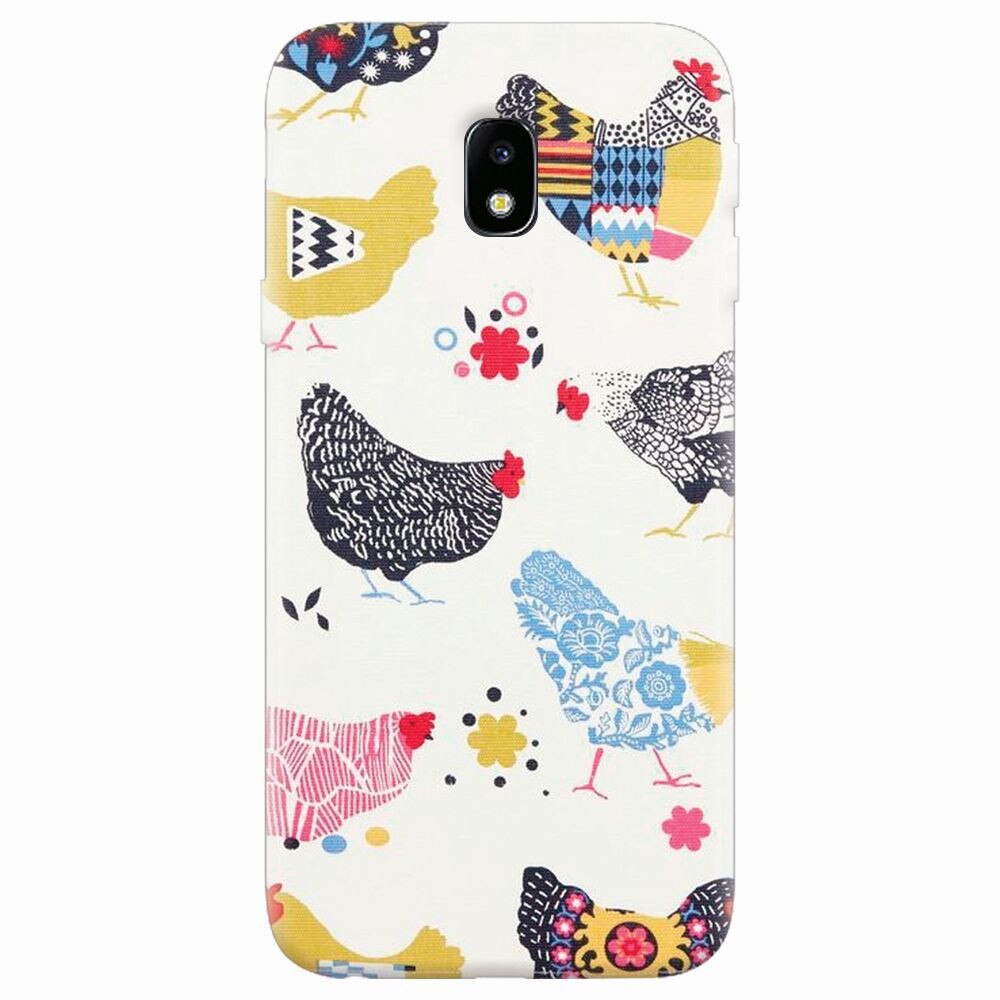 Husa silicon pentru Samsung Galaxy J7 2017, Chickens
