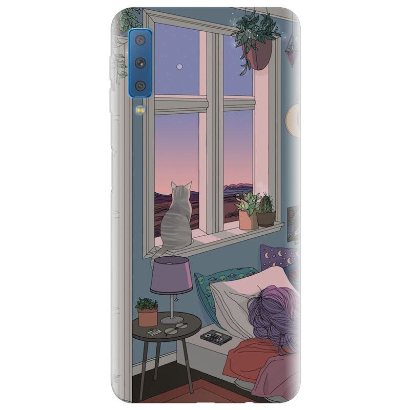 Husa silicon pentru Samsung Galaxy A7 2018, Girl Room
