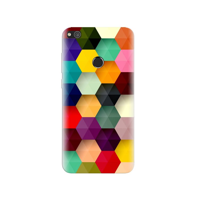 Husa Huawei P8 Lite 2017 Hexagon Colorful Abstract