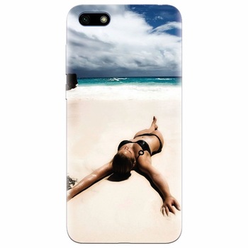 Husa silicon pentru Huawei Y5 Prime 2018, Beach Lounging Husa silicon pentru Huawei Y5 Prime 2018, Beach Lounging