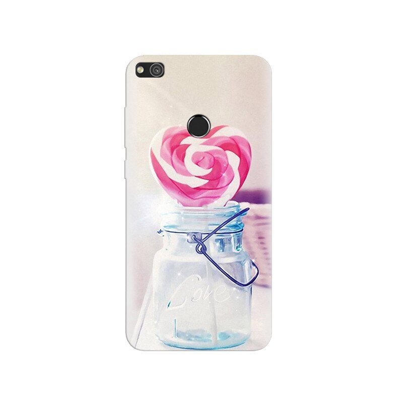 Husa Huawei P8 Lite 2017 Heart Candy Cane Glass Jar Valentines Gift