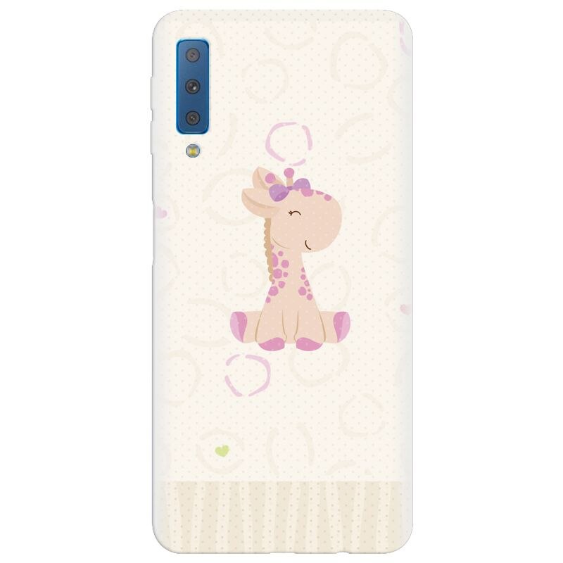 Husa silicon pentru Samsung Galaxy A7 2018, Giraffe Cute