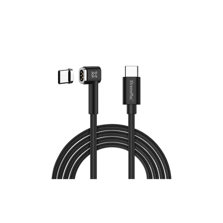Кабел XtremeMac Magnetic usb-с to usb-c 2м., черен