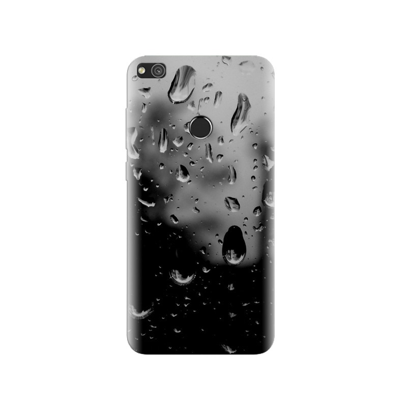 Husa Huawei P8 Lite 2017 Black And White Raindrops On Glass