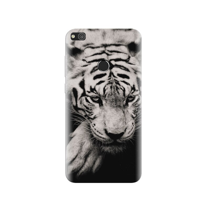Husa Huawei P8 Lite 2017 Black And White Tiger Awesome