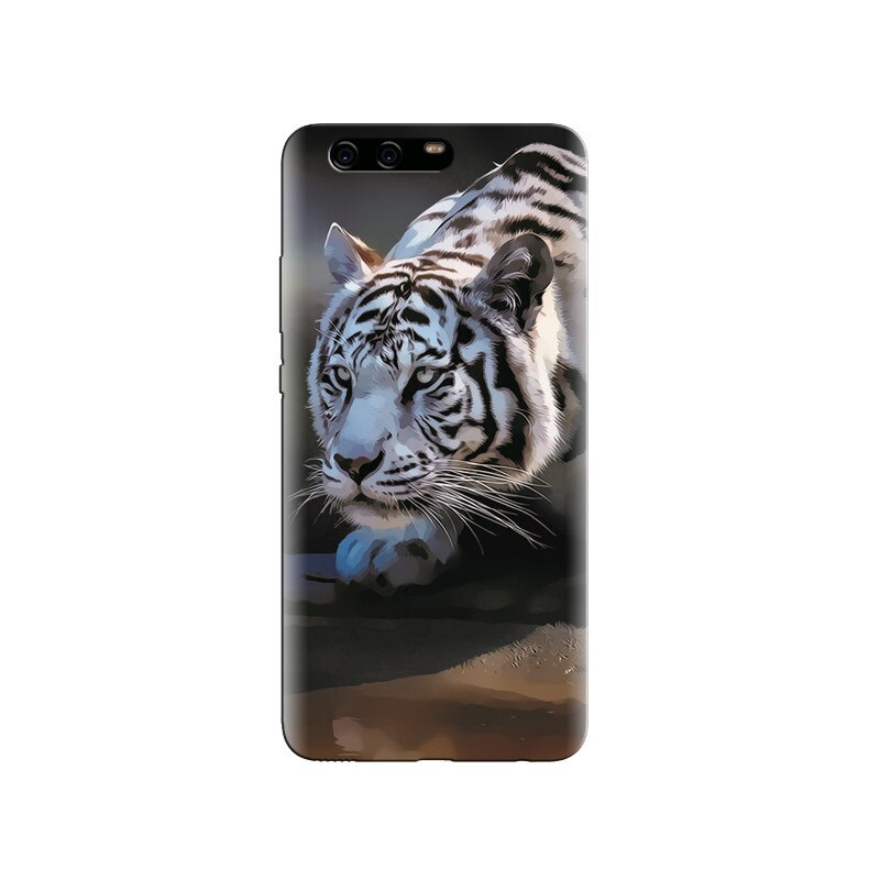 Husa Huawei P10 PLUS White Tiger Animal Real View Background
