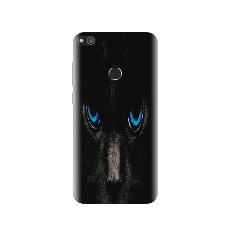 Husa Huawei P8 Lite 2017 Black Cat With Blue Eyes