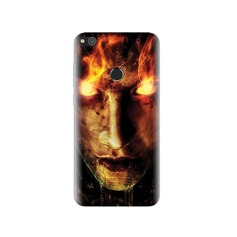 Husa Huawei P8 Lite 2017 Fire Demon Glowing Eyes Halloween
