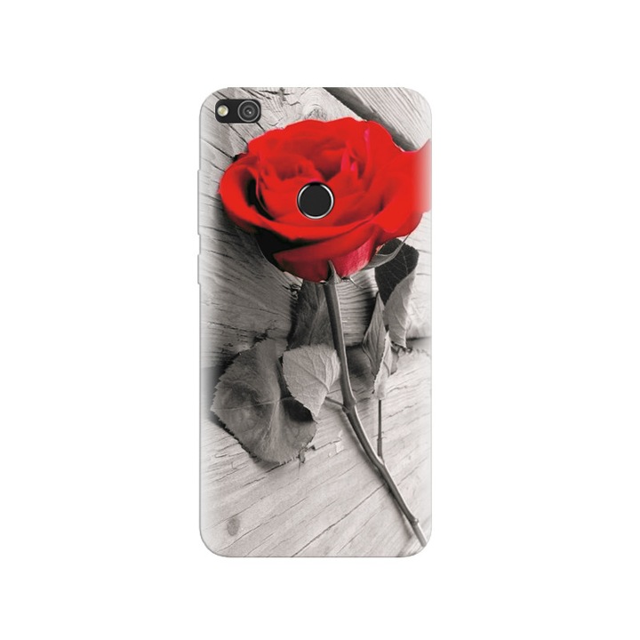 Husa Huawei P8 Lite 2017 Black And White Rose
