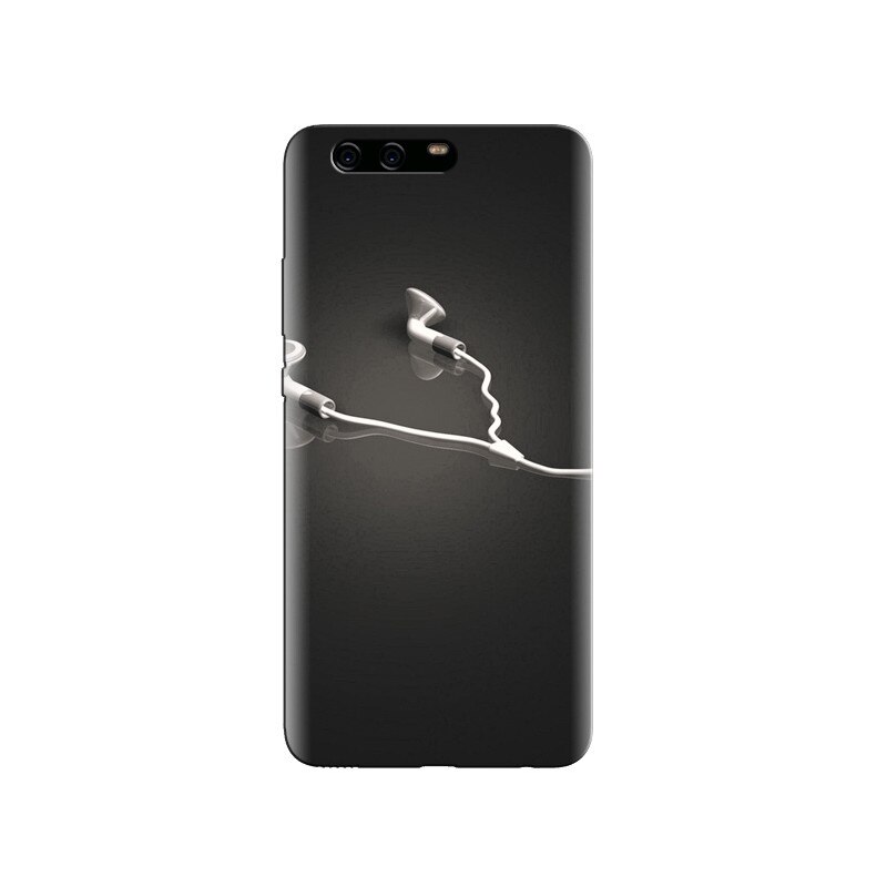 Husa Huawei P10 White Headphones With Black Background Photos