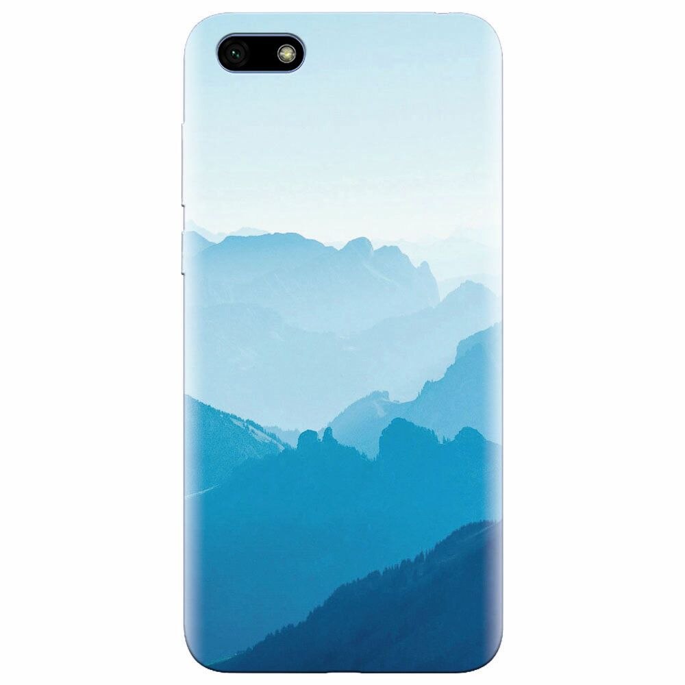 Husa silicon pentru Huawei Y5 Prime 2018, Blue Mountain Crests