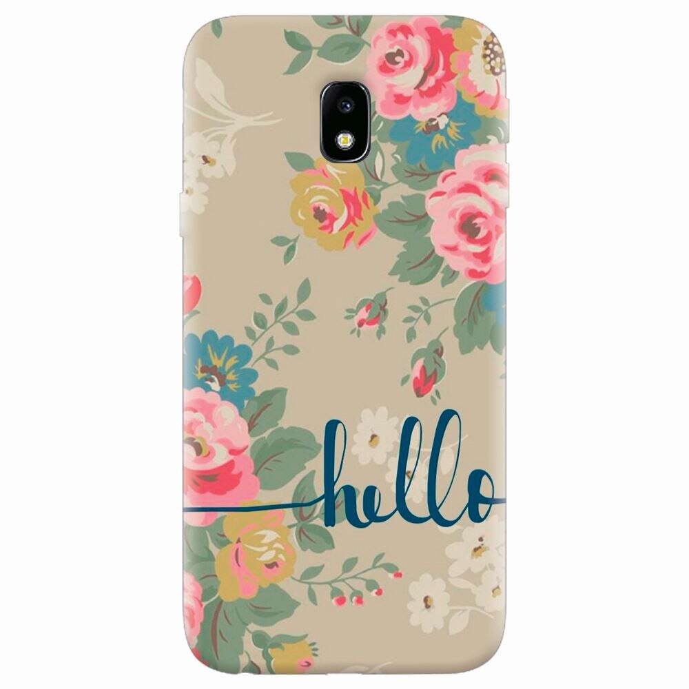 Husa silicon pentru Samsung Galaxy J7 2017, Cute Flower Phone