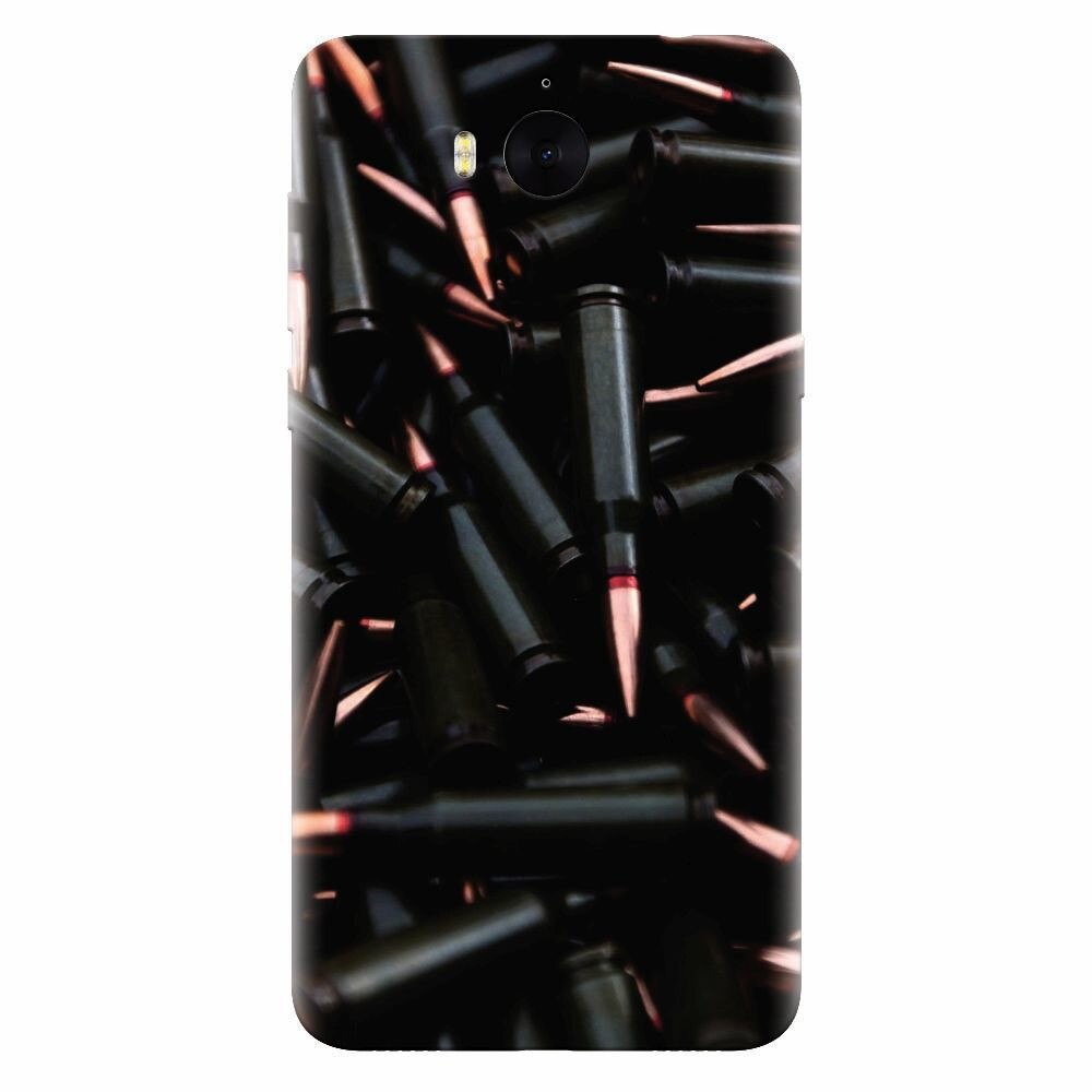 Husa silicon pentru Huawei Y6 2017, Ammunition Bullets