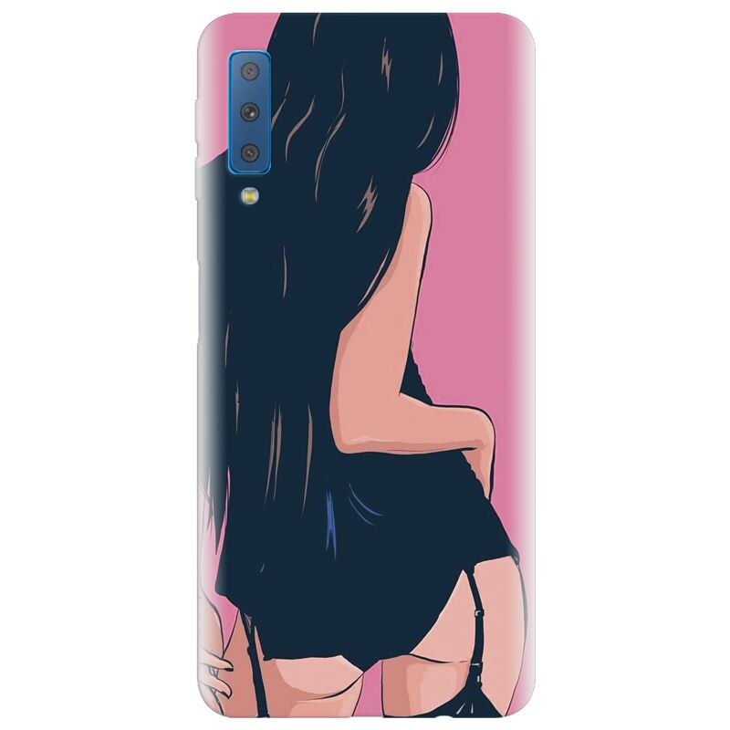 Husa silicon pentru Samsung Galaxy A7 2018, Girl With Long Hair