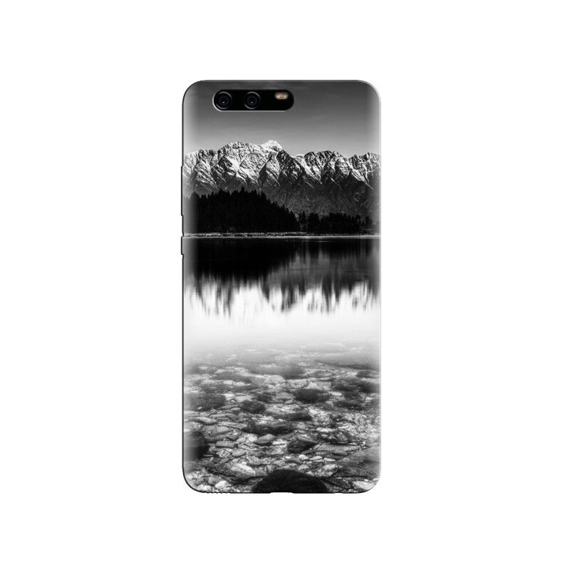 Husa Huawei P10 PLUS Black And White Snow Mountain Lake