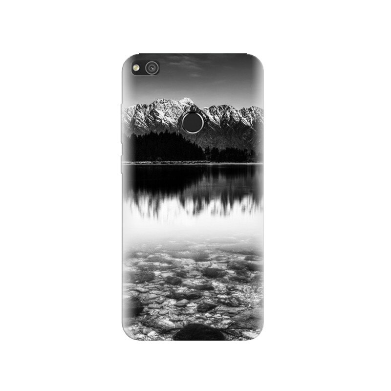 Husa Huawei P8 Lite 2017 Black And White Snow Mountain Lake