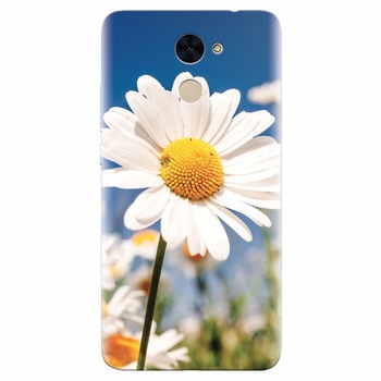 Husa silicon pentru Huawei Nova Lite Plus, Daisies Field Flowers Husa silicon pentru Huawei Nova Lite Plus, Daisies Field Flowers