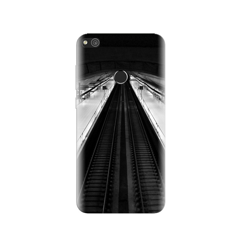 Husa Huawei P8 Lite 2017 Madrid Subway Black And White Top View