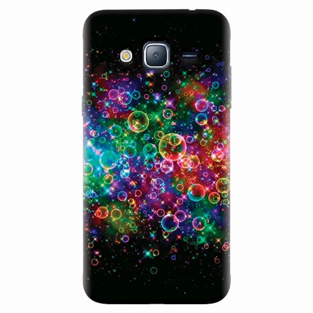 Husa silicon pentru Samsung Galaxy J5 2015, Rainbow Colored Soap Bubbles
